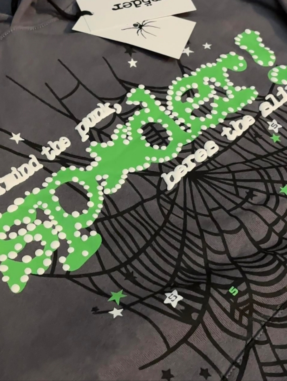 Dark Grey Sp5der Hoodie Unused Brand New